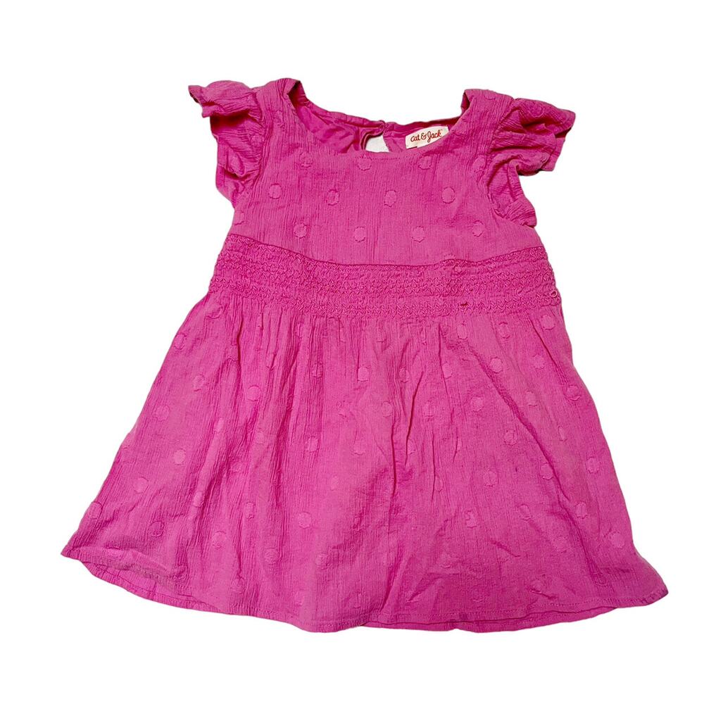 Cat & Jack Gauze Polka Dot Top Size 6